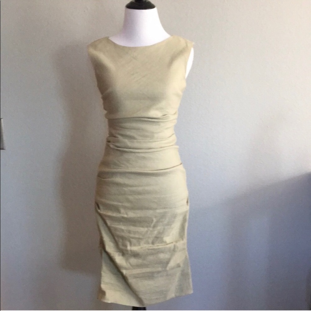 Nicole Miller Artellier Linen Dress - Picture 7 of 8